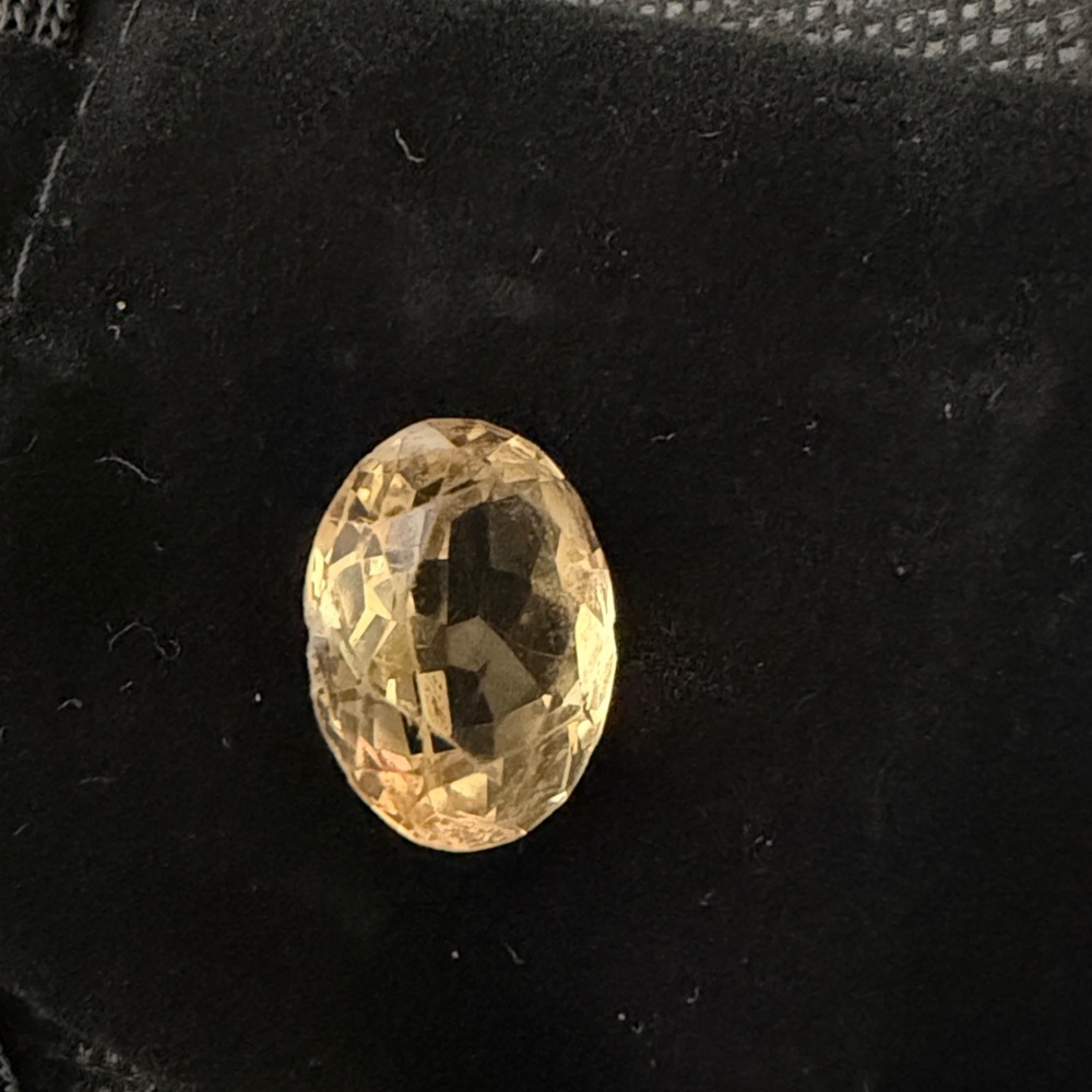 Vintage Natural Loose African Yellow Citrine Oval Cut gemstone With bag